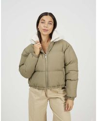 Brave Soul - Crinkle Oversized Short Puffer Jacket - Lyst