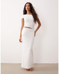 ASOS - Co-ord Textured Rib Column Maxi Skirt - Lyst