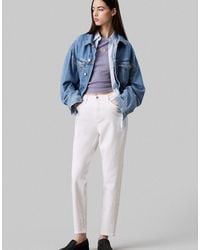Calvin Klein - – mom-jeans aus hellem denim - Lyst