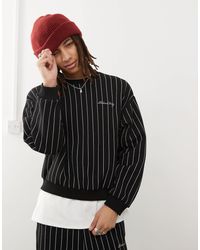 Reclaimed vintage sweat with logo embroidery and taping in black sale