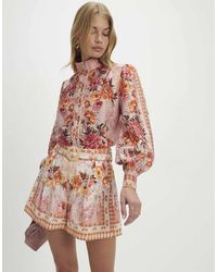 River Island - Floral Long Sleeve Blouse - Lyst