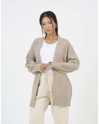 Brave Soul - Fisherman Knit Dropped Shoulder Cardigan - Lyst