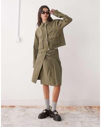 The Ragged Priest - Midi Wrap Kilt Style Skirt - Lyst