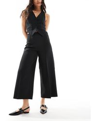 ASOS - Tailored Clean Ankle Grazer Wide Leg Pants - Lyst