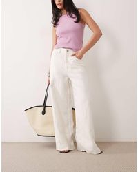 ARKET - Linen Mix Wide Leg Trouser - Lyst