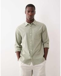 Abercrombie & Fitch - Long Sleeve Seersucker Shirt - Lyst
