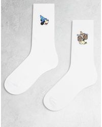 ASOS - 2 Pack Sock With Disney's Mickey Fantasia Graphic - Lyst