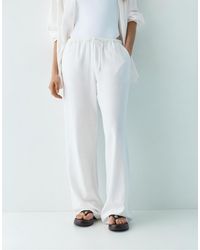 Pull&Bear - Pantalon en lin mélangé - Lyst