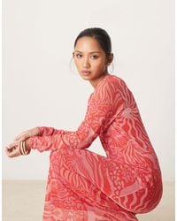 Never Fully Dressed - Petite – langärmliges midaxi-kleid aus netzstoff - Lyst