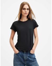 AllSaints - Camiseta Negra Anna De - Lyst