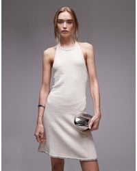 Rhythm - Vestido Corto Con Cuello Halter De Punto Martini De -Blanco - Lyst