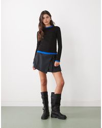 Monki - Geplooide Wikkel-Minirok - Lyst