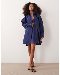 ASOS - Poplin Oversized Shirt Dress Co-ord - Lyst