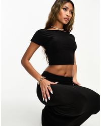 Kaiia - Slinky Low Back Top - Lyst