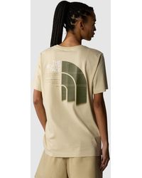 The North Face - W 3 - t-shirt imprimé à manches courtes - gravier - Lyst
