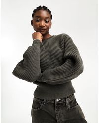 Weekday - Dion Chunky Knitted Jumper With exaggerated Sleeves - Lyst