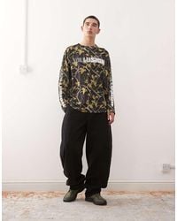Collusion - Oversized Airtex T-Shirt Met Lange Mouwen En Camouflageprint - Lyst