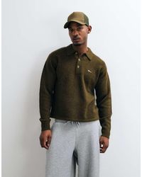 BLKVIS - Structured Long Sleeve Polo Shirt - Lyst