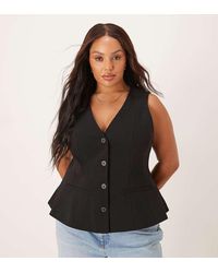 ASOS - Asos Design Curve Tailored Peplum Waistcoat - Lyst