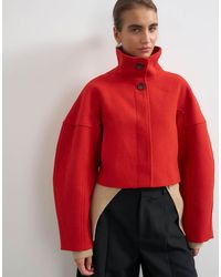 TOPSHOP - Cropped Formal Coat - Lyst