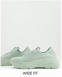ASOS - Wide Fit Denmark Chunky Knit Lace Up Sneakers - Lyst