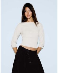 Bershka - Boat Neck Jumper - Lyst
