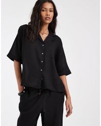 ONLY - Linen Blend Short Sleeve Shirt Co-ord - Lyst