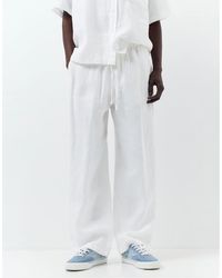 Pull&Bear - – hose aus 100% leinen - Lyst
