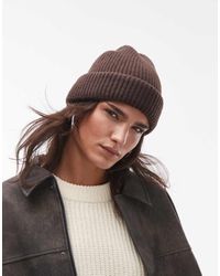 TOPSHOP - Henry Ribbed Beanie - Lyst