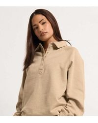 PixieGirl - Petite Button Collar Sweatshirt - Lyst