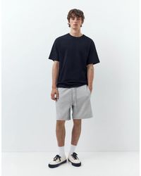 Pull&Bear - Bermuda molletonné en piqué - chiné - Lyst