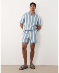 ASOS - Knitted Stripe Shorts - Lyst
