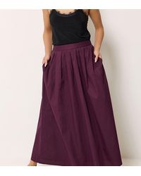 PixieGirl - Petite Poplin Cotton Maxi Skirt - Lyst