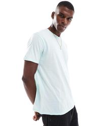 Brave Soul - T-Shirt Met Korte Mouwen En Onafgewerkte Zoom - Lyst