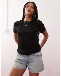 Weekday - T-Shirt With Bound Seams - Lyst