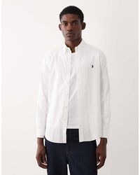 Polo Ralph Lauren - Icon Logo Long Sleeve Cotton Twill Shirt - Lyst