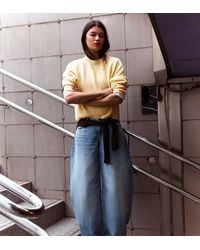 Bershka - Petite High-Waist Barrel Jeans - Lyst