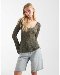 Hollister - Long Sleeve Boho Babydoll Top - Lyst