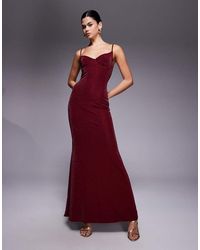 Wanderdoll - Leah Sculpted Cup Detail Cami Maxi Dress - Lyst