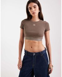 adidas Originals - Essentials Rib Tee Washed - Lyst
