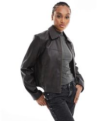 ASOS - Asos design tall – jacke aus kunstleder - Lyst