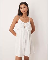 esmé studios - Esmee Tie Front Strappy Mini Beach Dress - Lyst