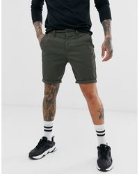 ASOS Skinny Chino Shorts - Green