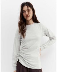 Pull&Bear - Camicia A Maniche Lunghe Mélange Raccolto - Lyst