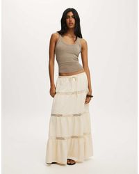 Cotton On - Haven Tiered Maxi Skirt - Lyst