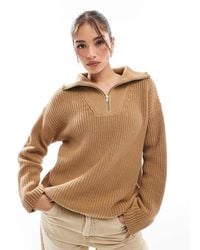 SELECTED - Trui Met Korte Rits - Lyst