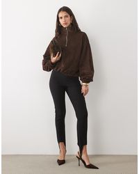 ASOS - Co-ord Suedette Half Zip Jacket - Lyst
