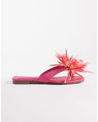 South Beach - Flip Flops With Flower Detail - Lyst