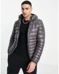 Gym King Puffer Jacket In Black With 