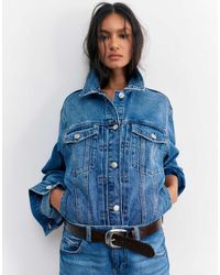 Pull&Bear - Riem Met Leereffect En Grote Gesp - Lyst